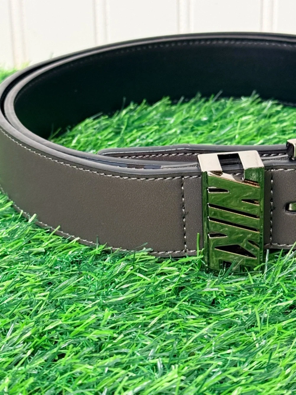 Nike Men’s Belt with Logo Buckle Gray/Silver Size-Large 38-40 NWT